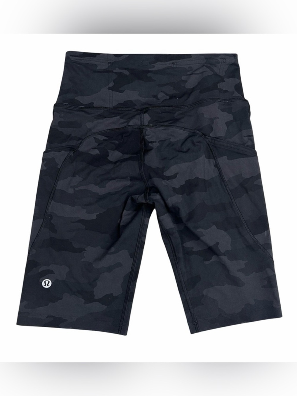 Lululemon Align High Rise Biker Shorts Black Heritage Camo Size 4